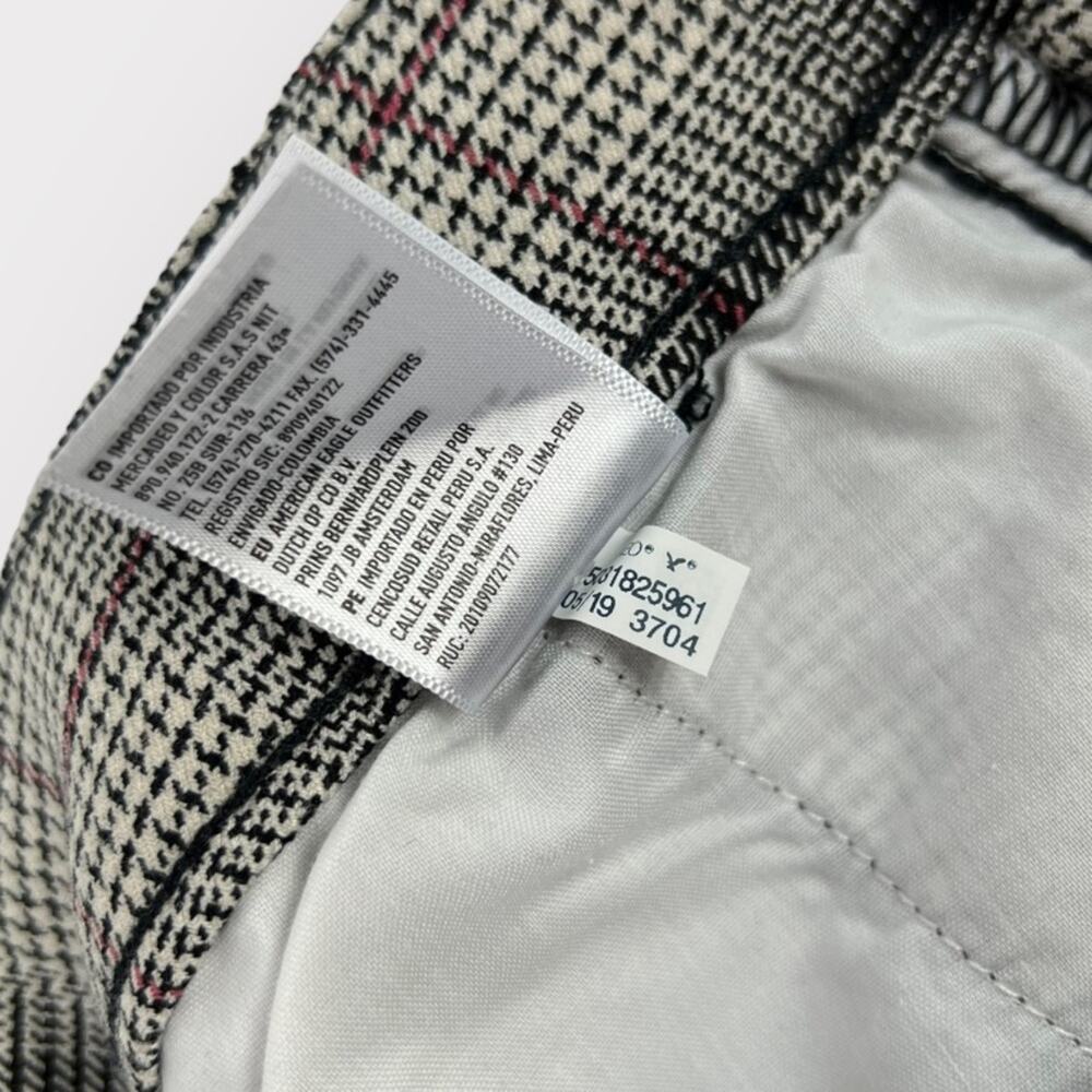 American Eagle Super Hi-Rise Plaid Skinny Trouser Size 4 Regular - Picture 7 of 10